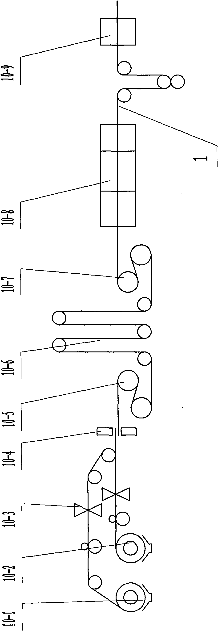 Continuous coiling and coating device of solar selective absorbing film