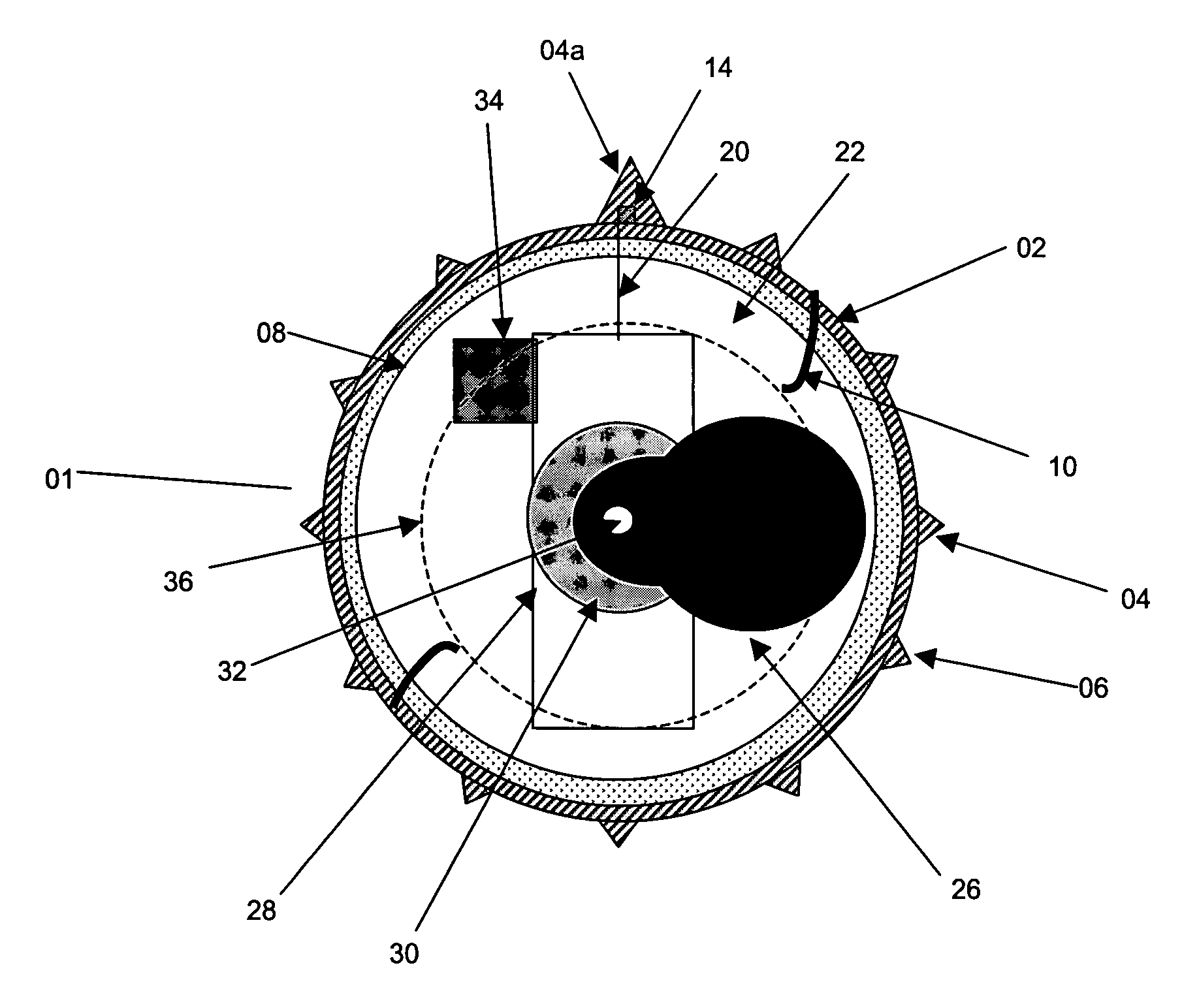 Mine clearing device incorporating unbiased motion