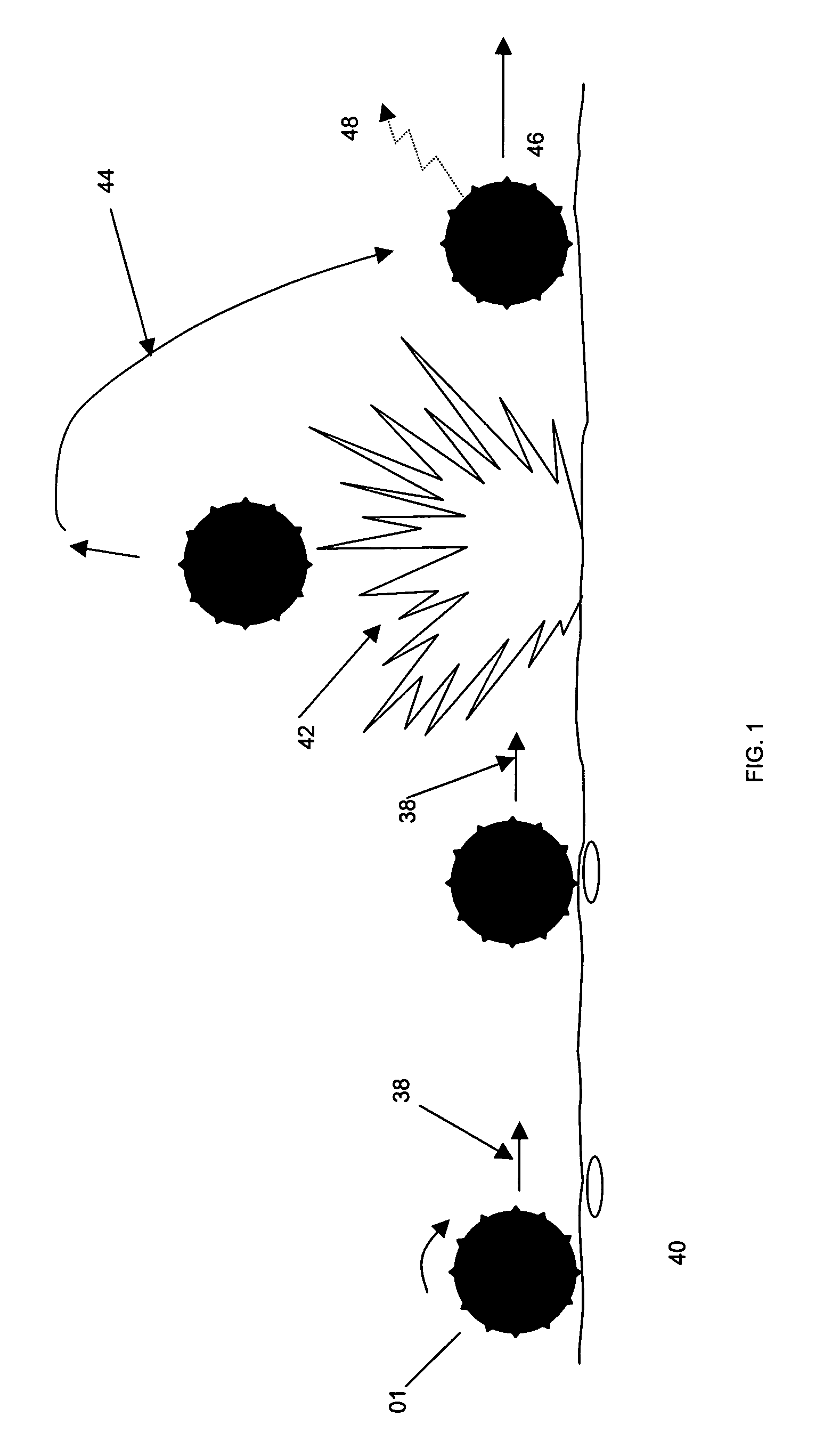 Mine clearing device incorporating unbiased motion