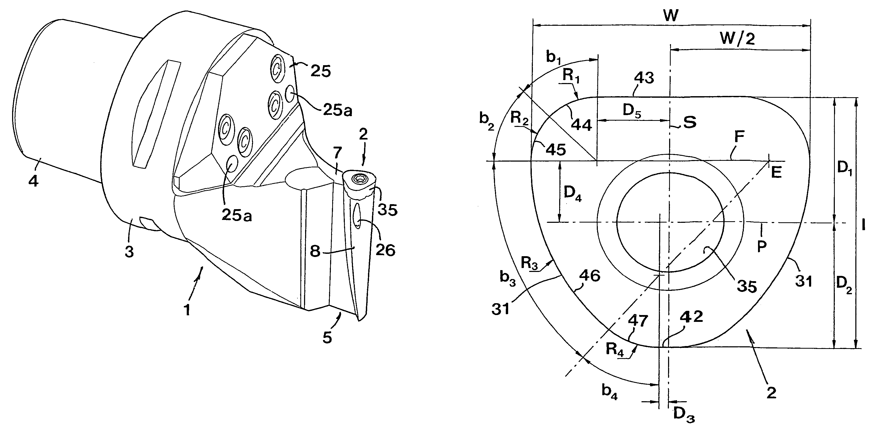 Tool and cutting insert for the fine turning of grooves in workpieces