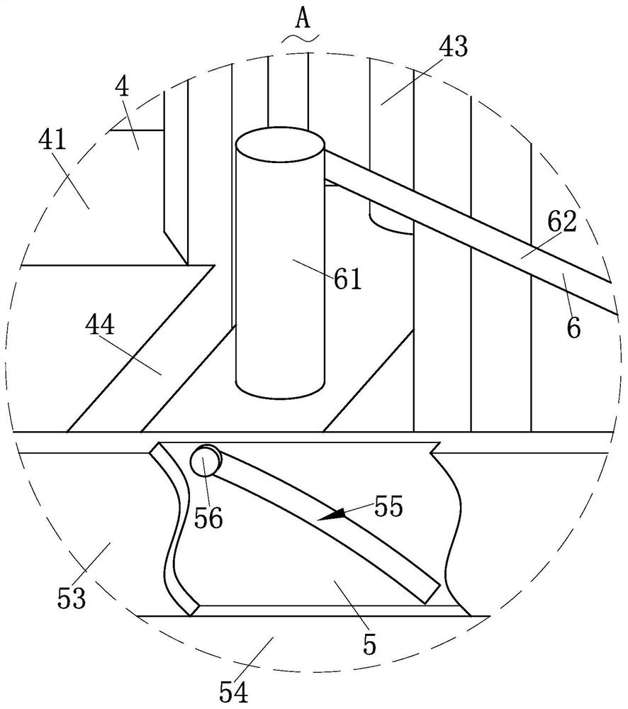 A concrete mixing device with up and down movement