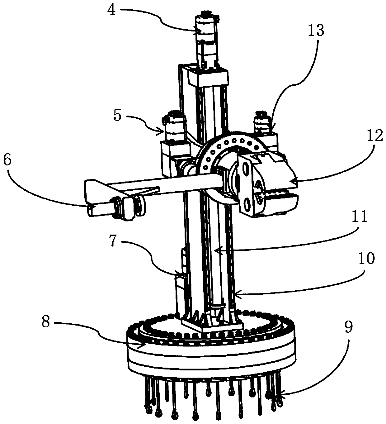 Wheelset vertical disassembly machine