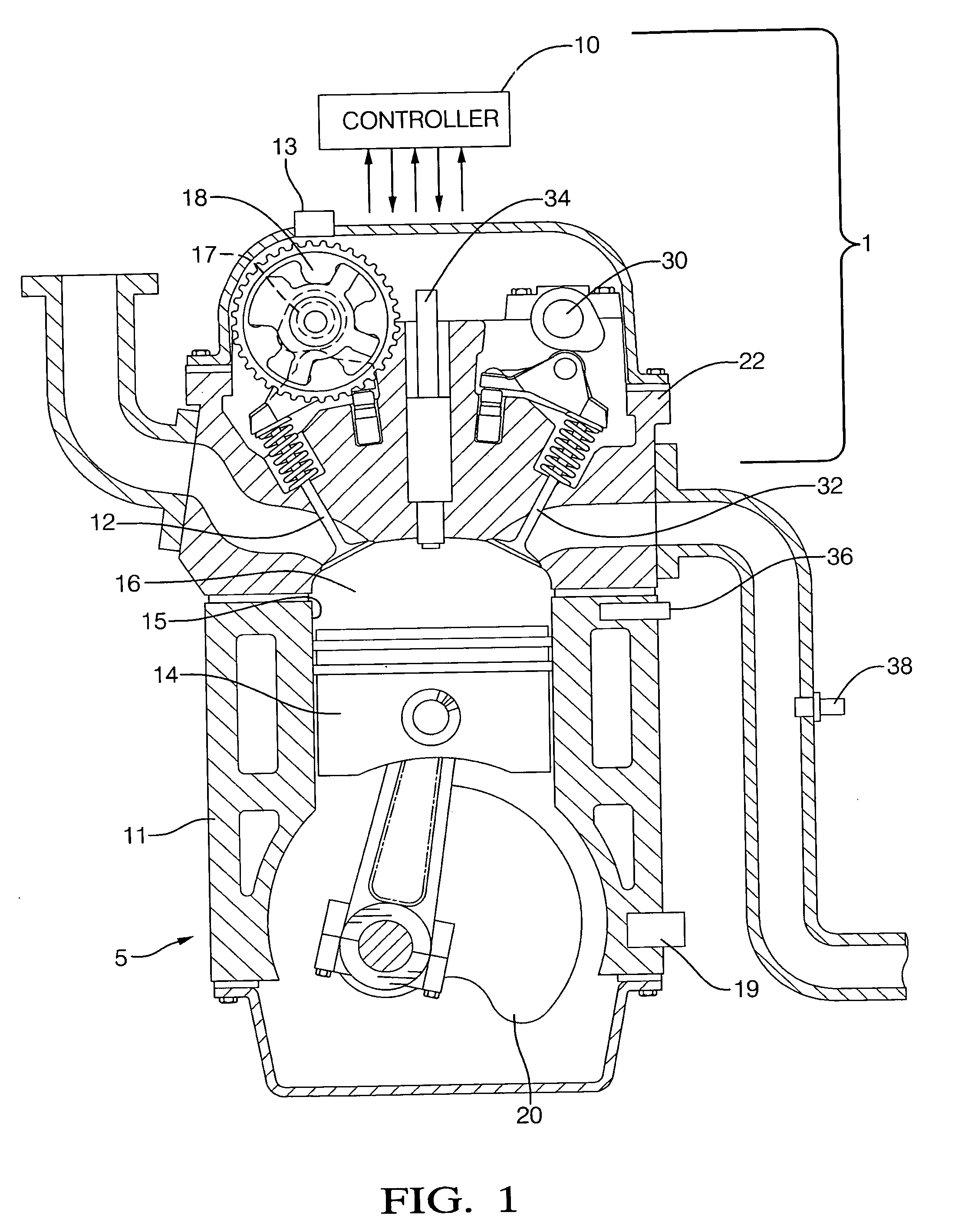 Method to control auto-ignition in an internal combustion engine equipped with variable valve timing control