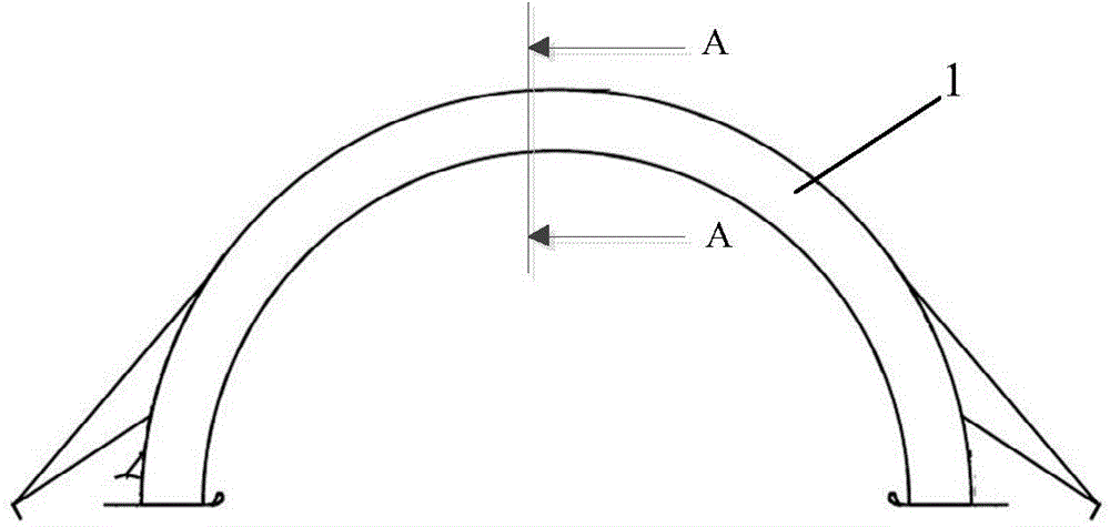 A hangar continuous inflatable structure