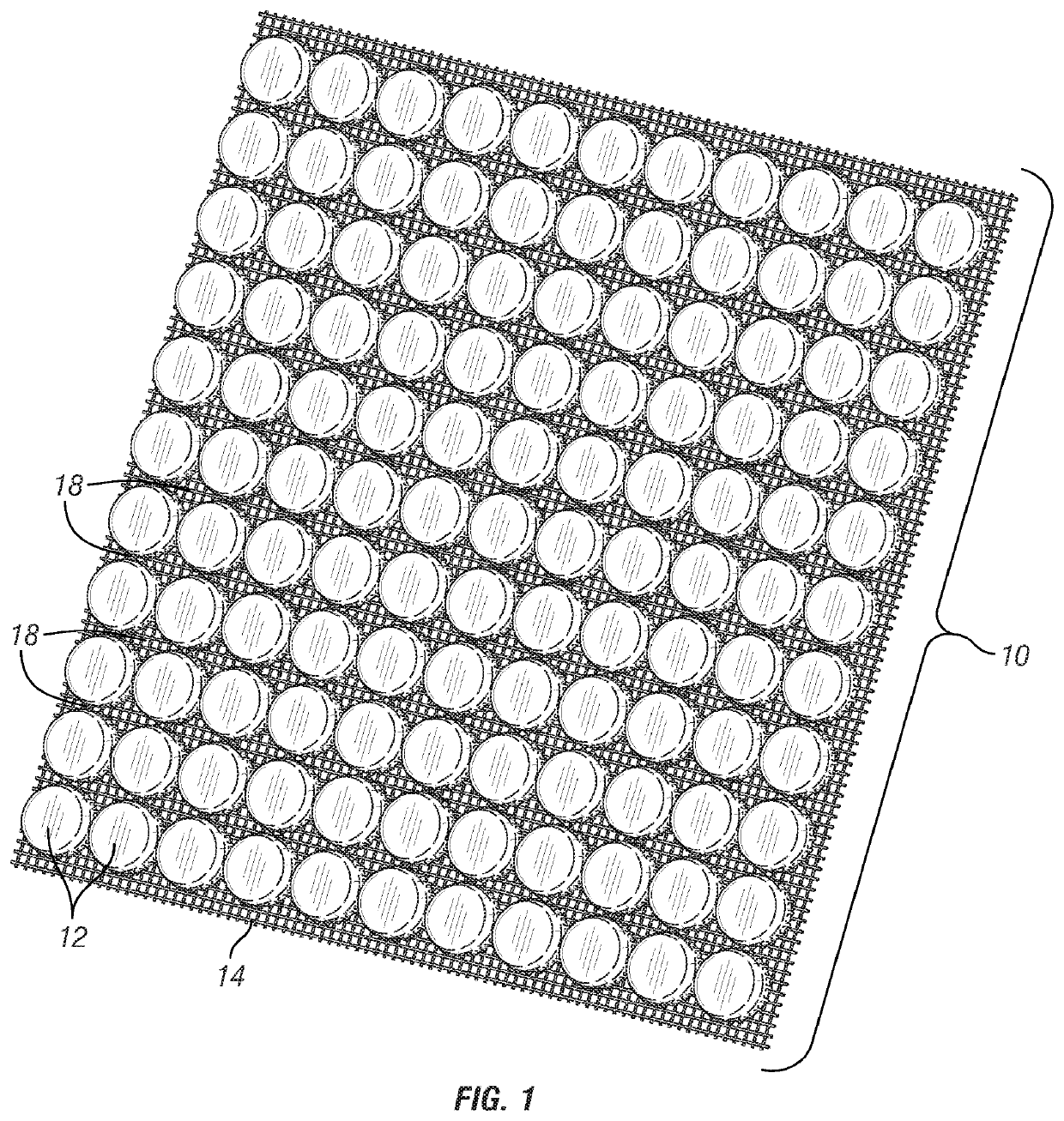 Bottle cap backsplash assembly method for use