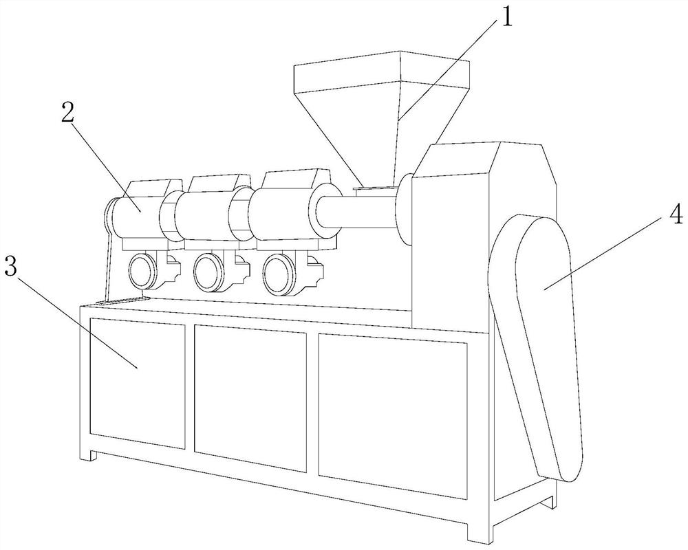 Mechanical-hydraulic combined extruder used for extrusion molding of plastic materials