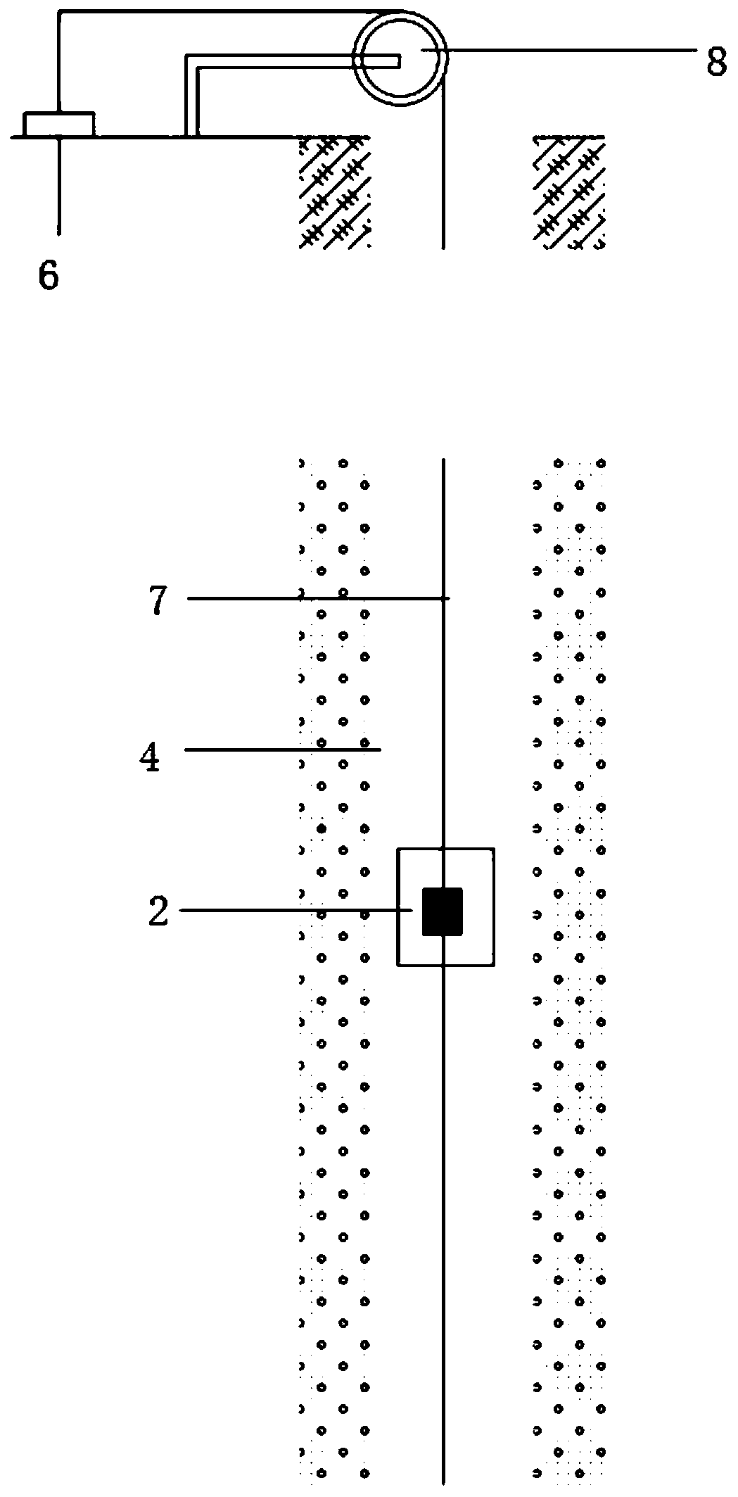 Deep well cross-hole underground water flow rate, flow direction and geological parameter determining device and method