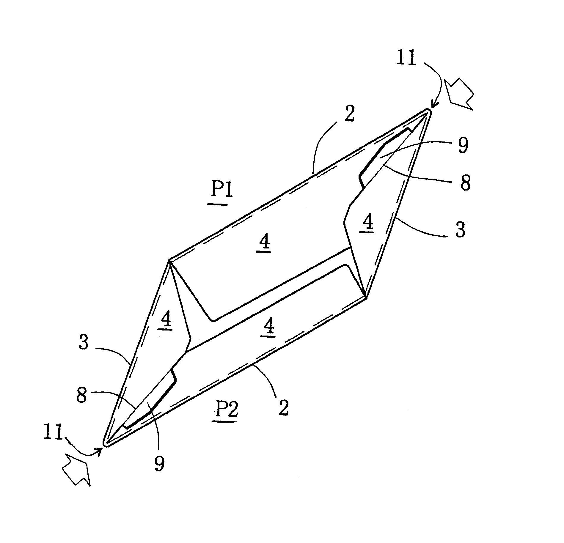 Folding box for packing