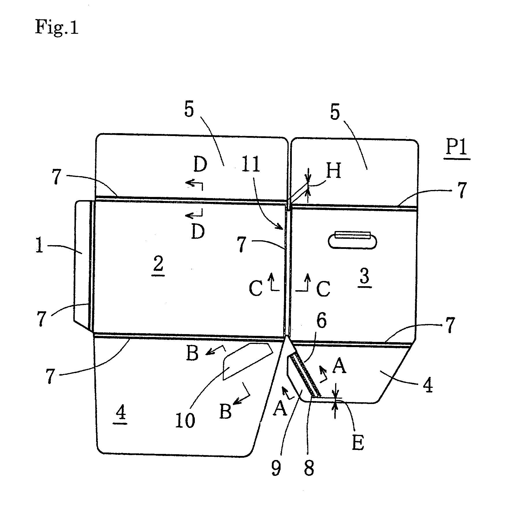 Folding box for packing