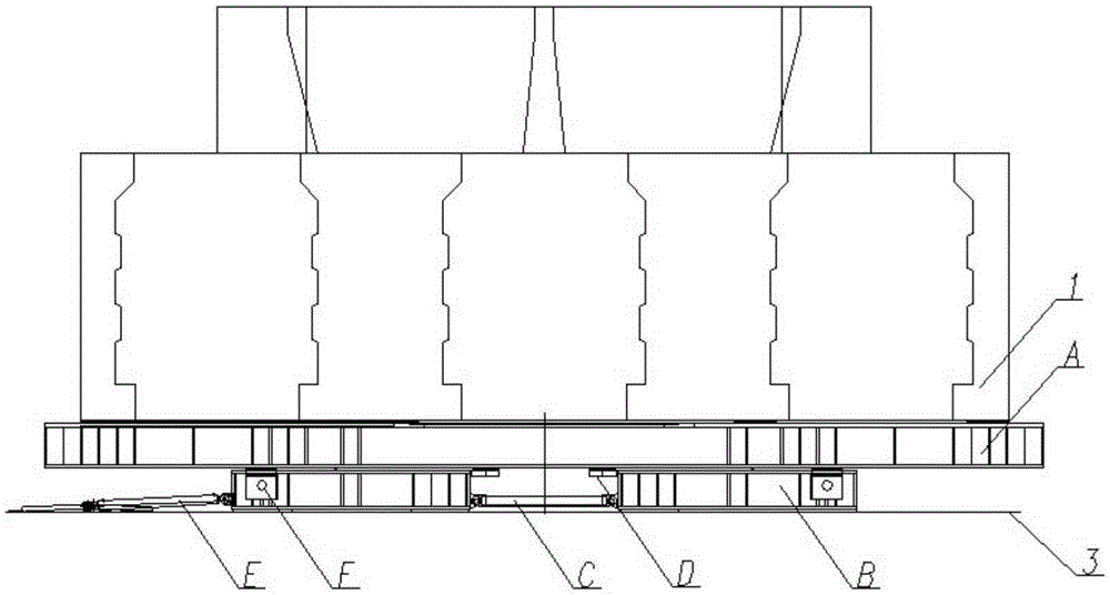 A large tonnage displacement trolley with convertible load distribution