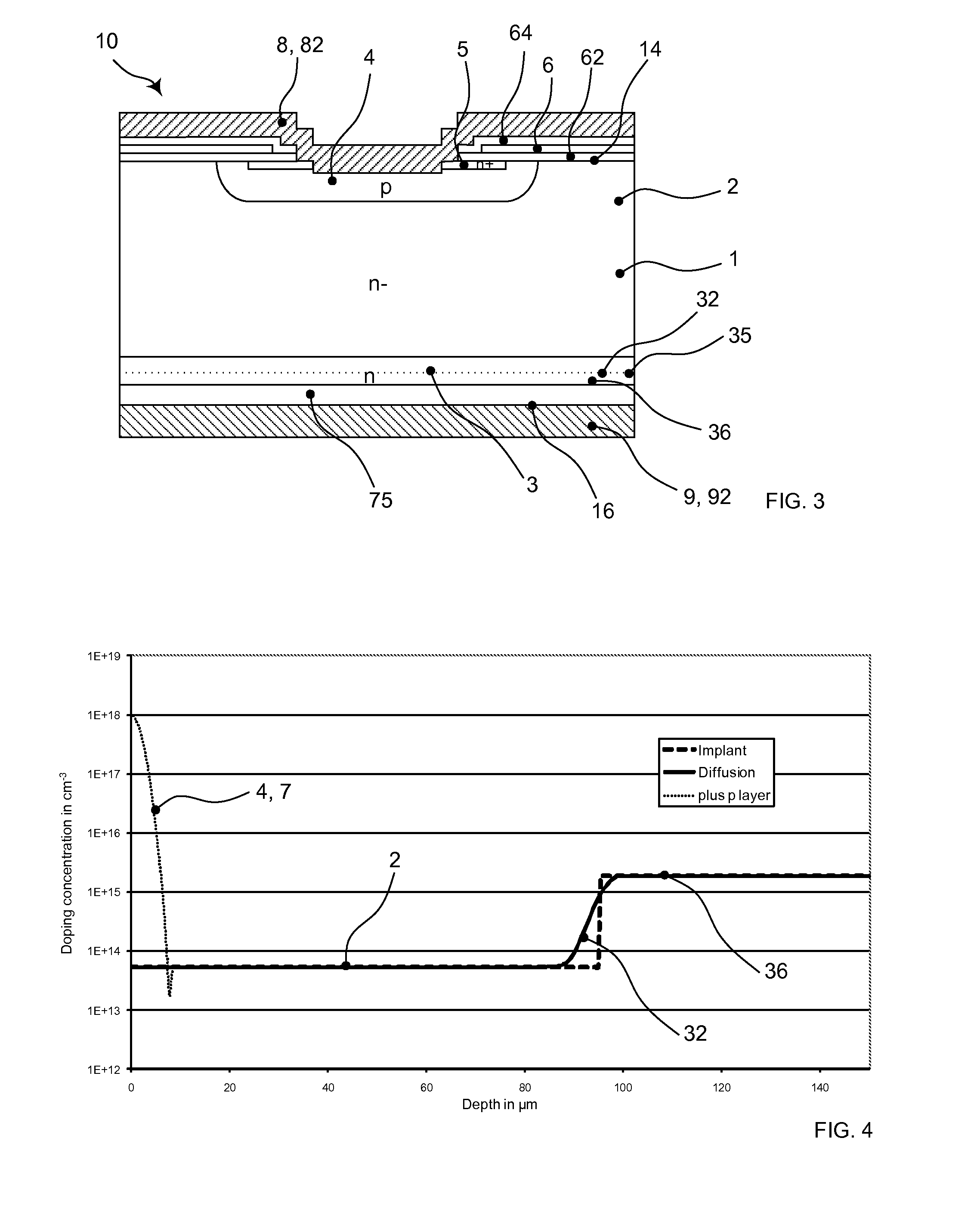 Bipolar punch-through semiconductor device and method for manufacturing such a semiconductor device