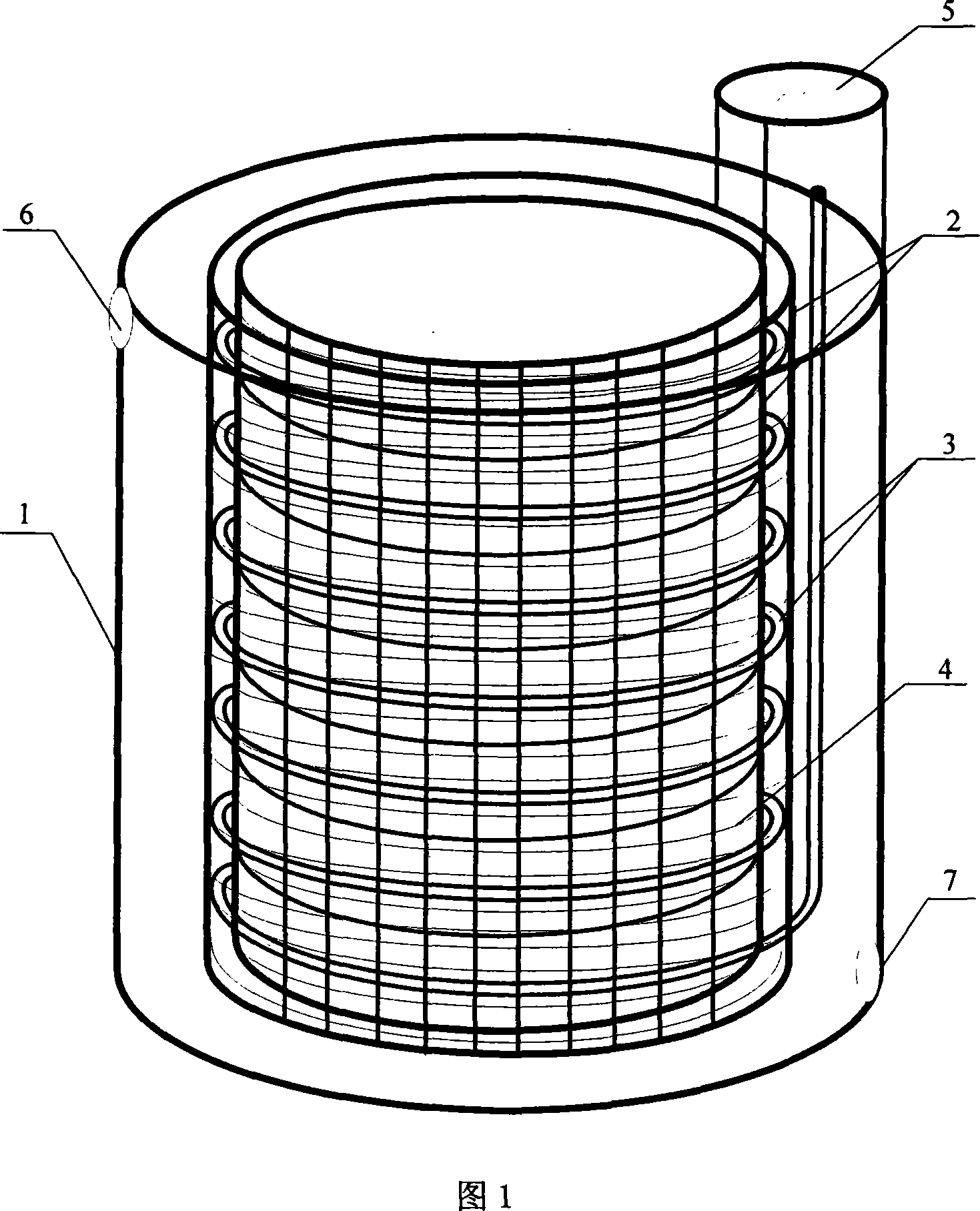 Light catalyzed water treatment equipment of 3D fiber layer of titanium dioxide