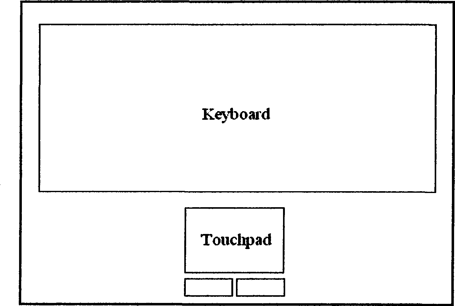 Method for implementing full-size keyboard on small-size equipment