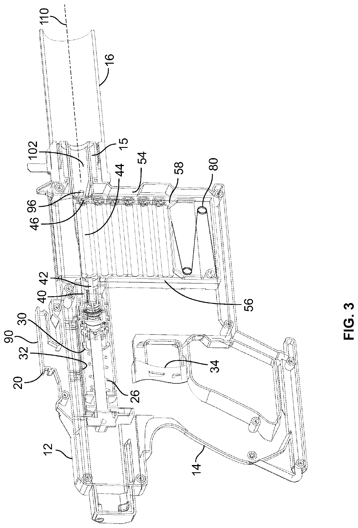 Projectile launcher apparatus with magazine