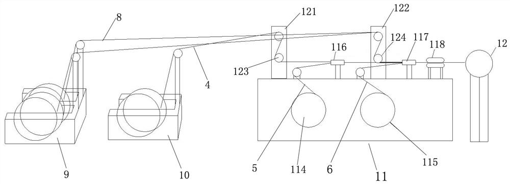 Layered longitudinal wrapping paper flat cable and manufacturing method thereof