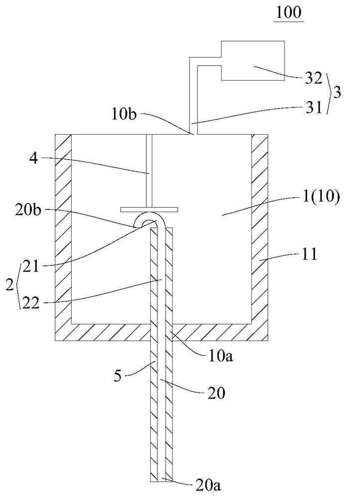 Liquid suction device for single crystal furnace and control method of liquid suction device