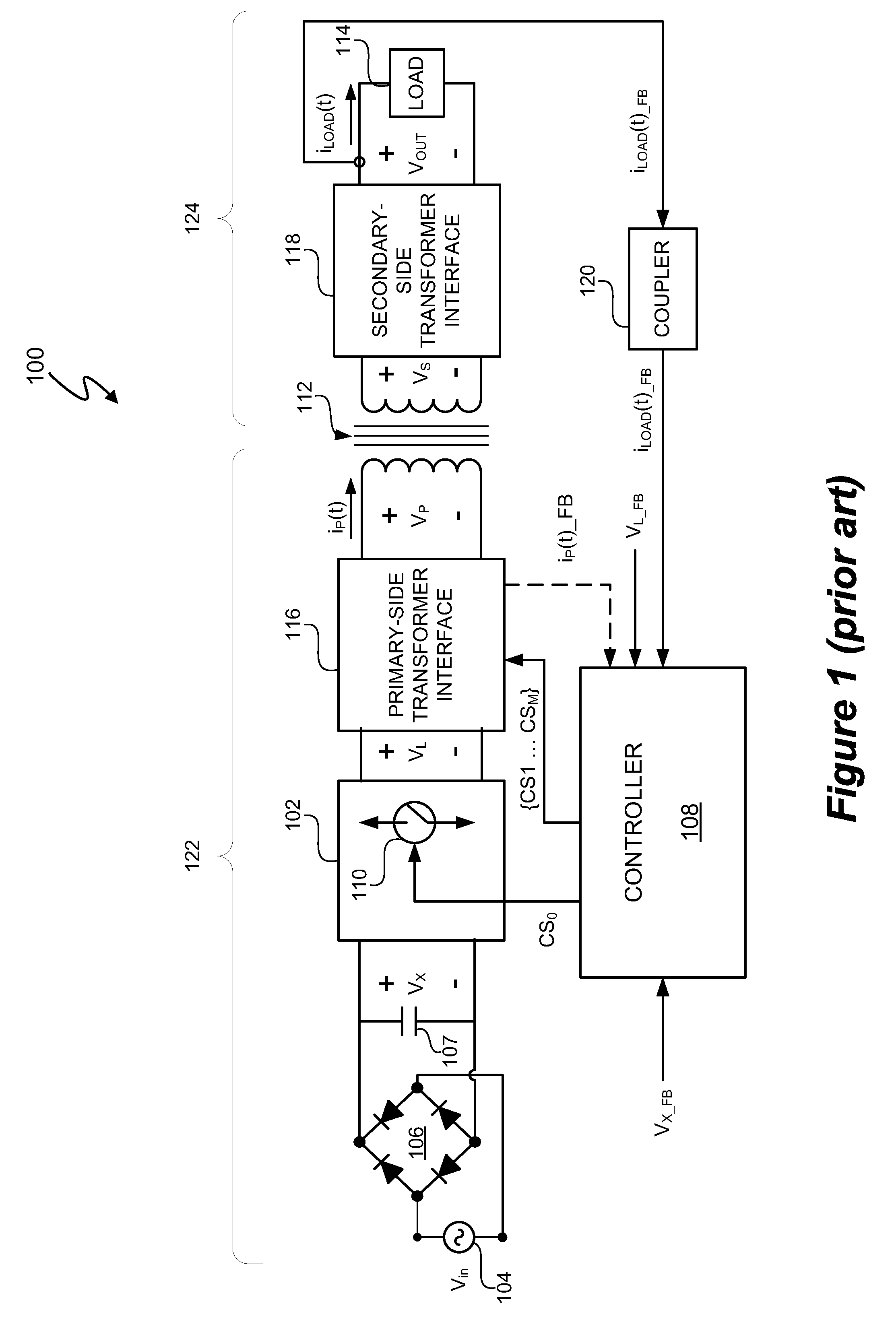 Primary-side based control of secondary-side current for a transformer