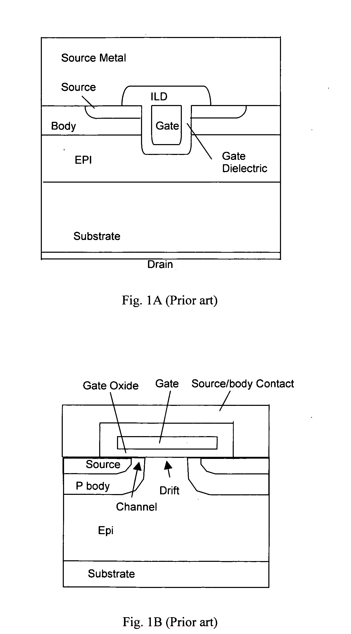 Inverted-trench grounded-source FET structure with trenched source body short electrode