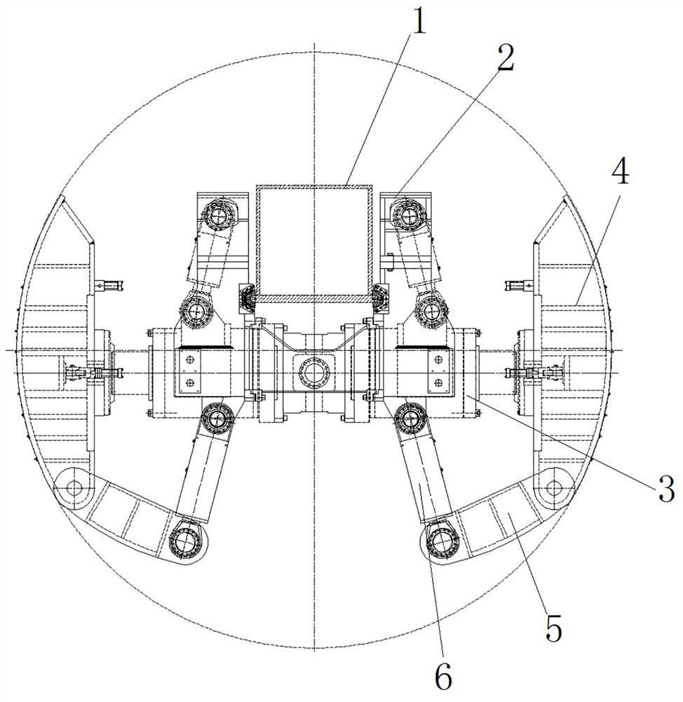 A tunnel boring machine and its support shoe device