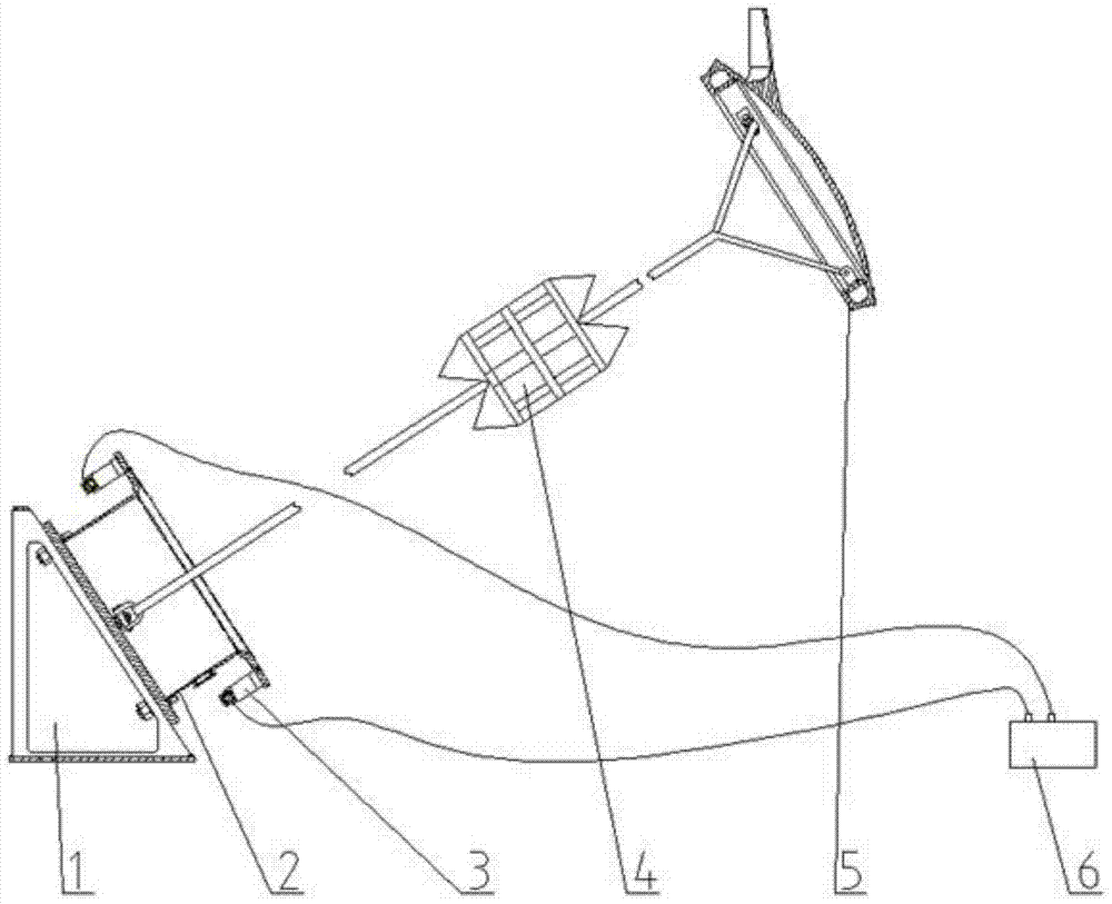 A test device and test method for a negative-pressure flip-up umbrella