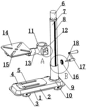 Ascending and descending conveying device for aluminum ceiling board ceiling installation