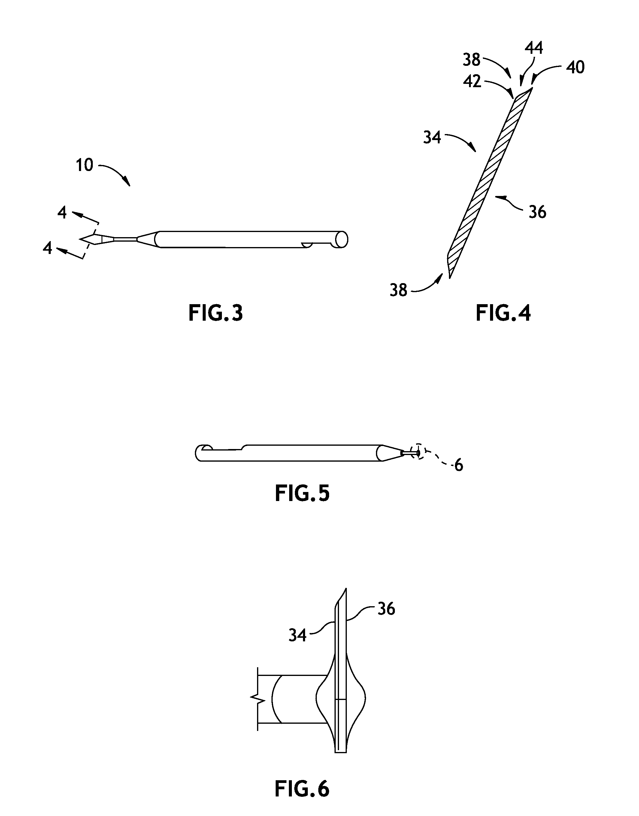 Surgical knife blade with hollow bevel