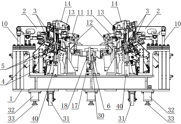 Automatic spot welding device for car body board