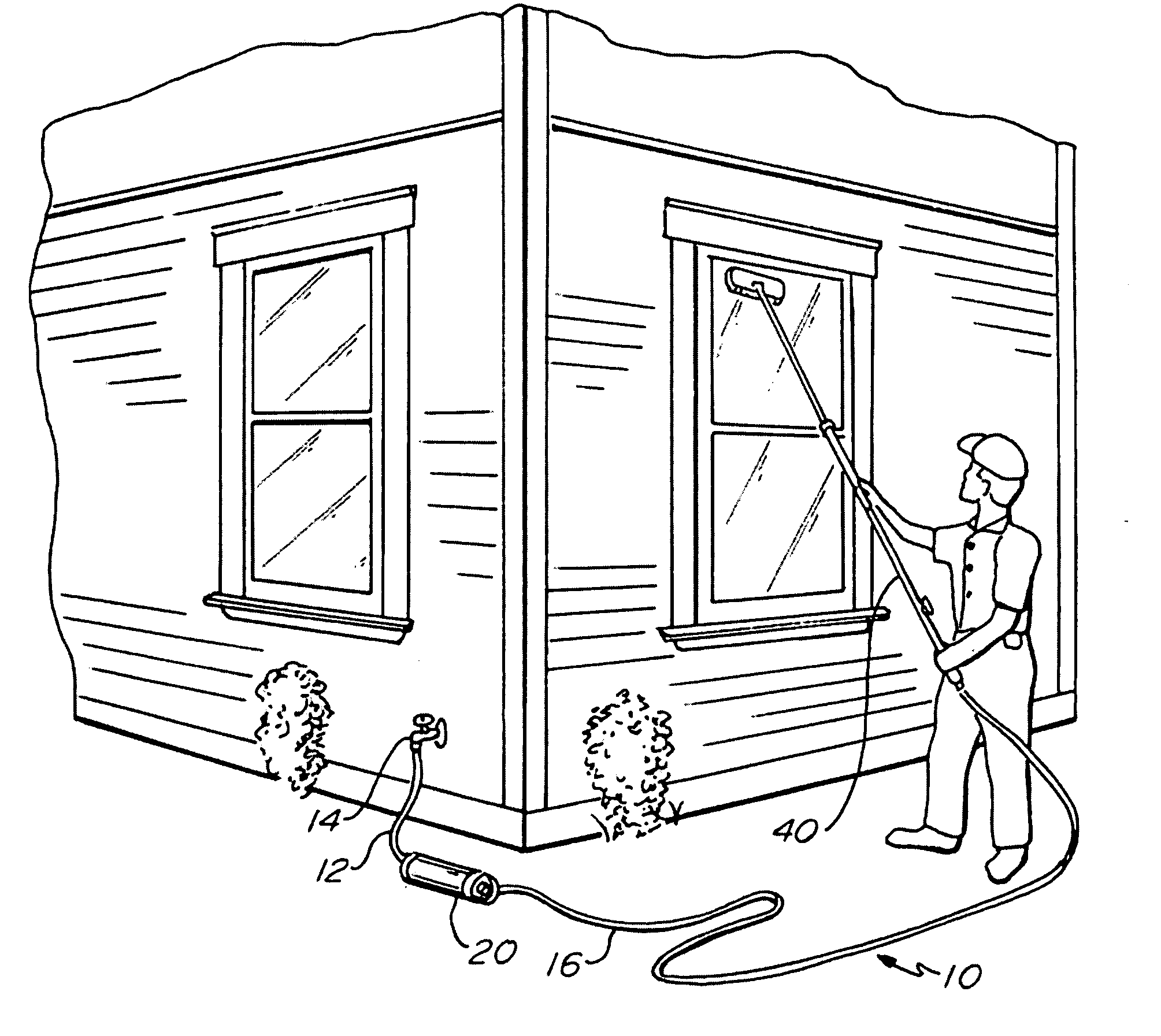 Window cleaning apparatus with deionization cartridge