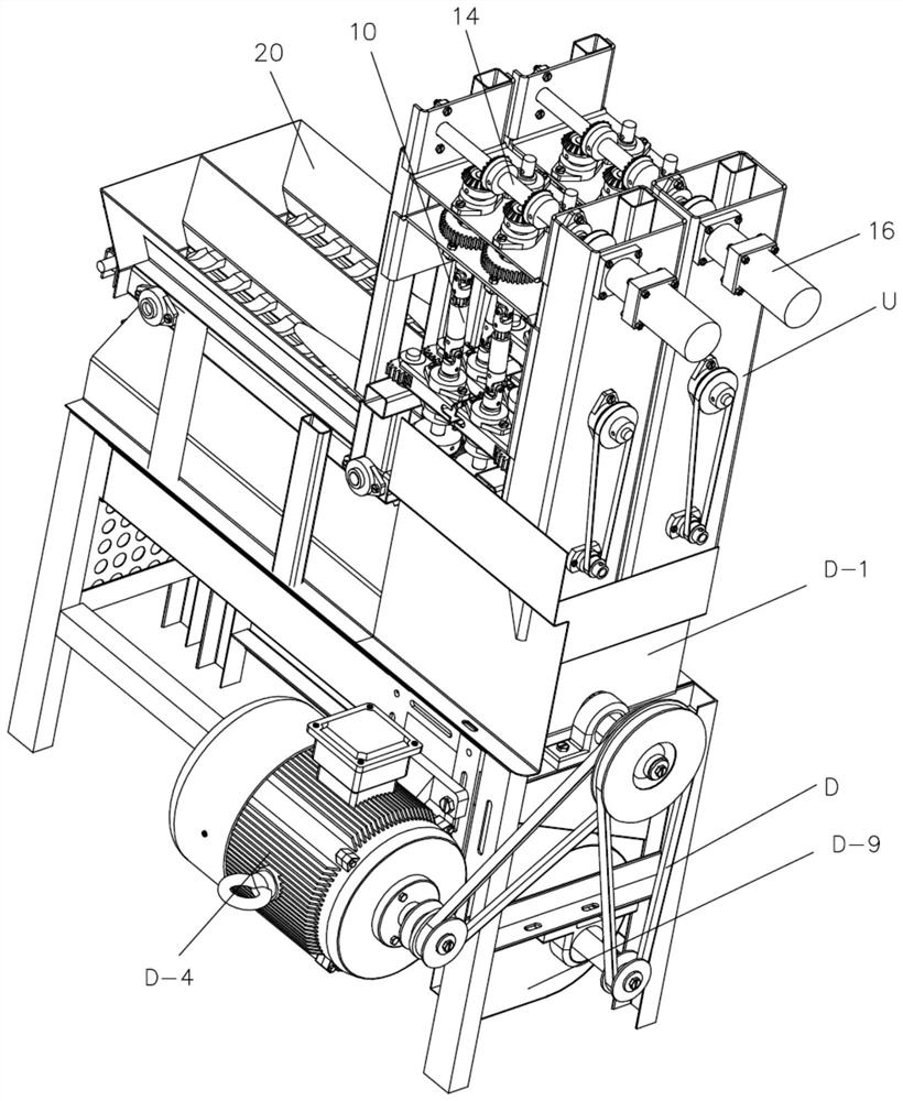 A high-efficiency corn cob threshing device