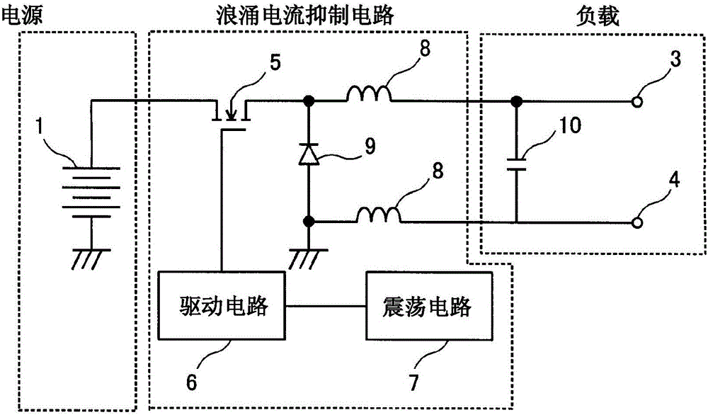 Inrush current suppression circuit