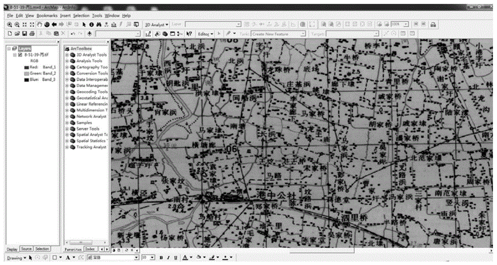 Plain area water system characteristic evaluation method based on ArcGIS (Geographic Information System)