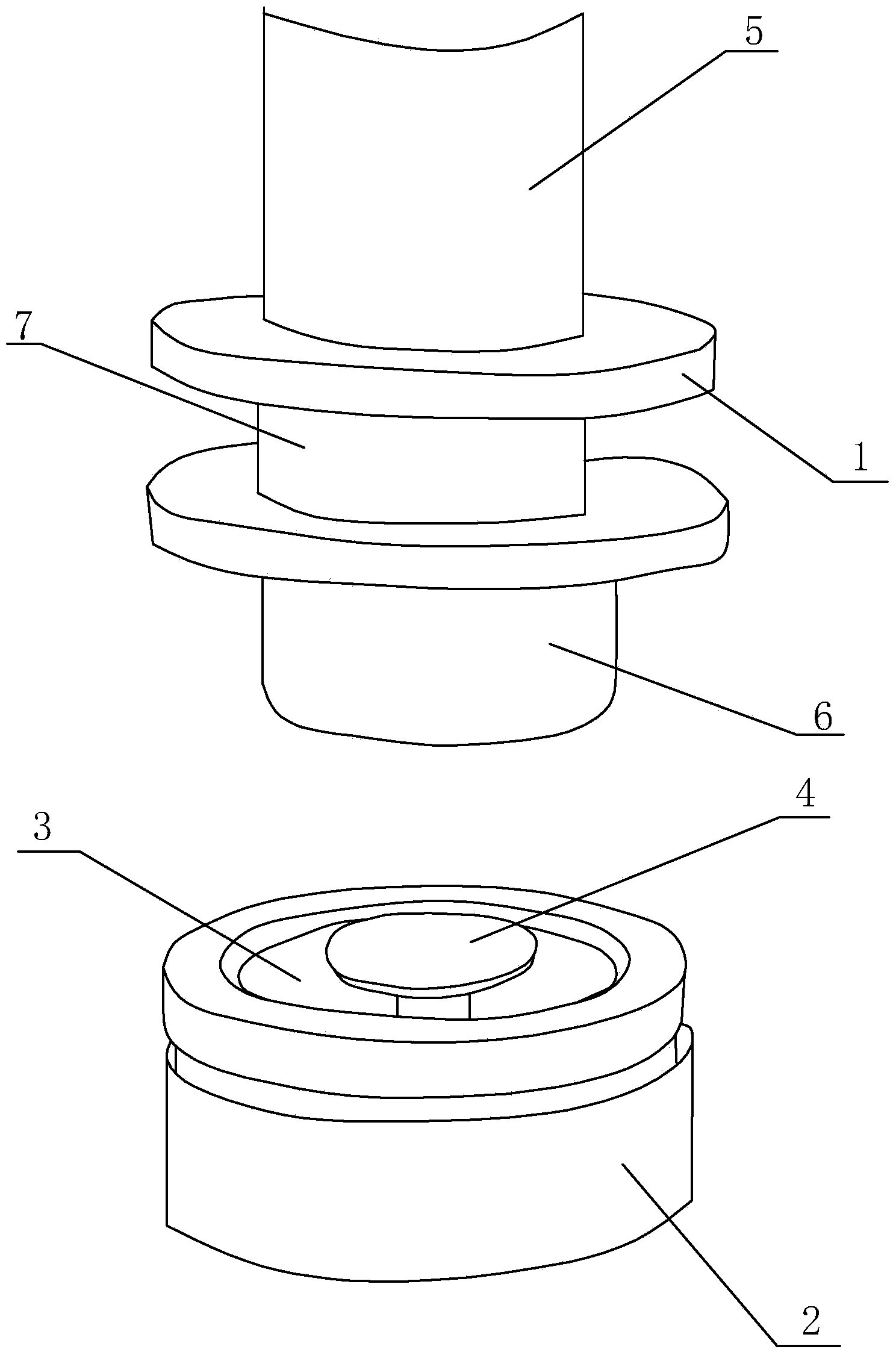 Stamping type radian regulating device