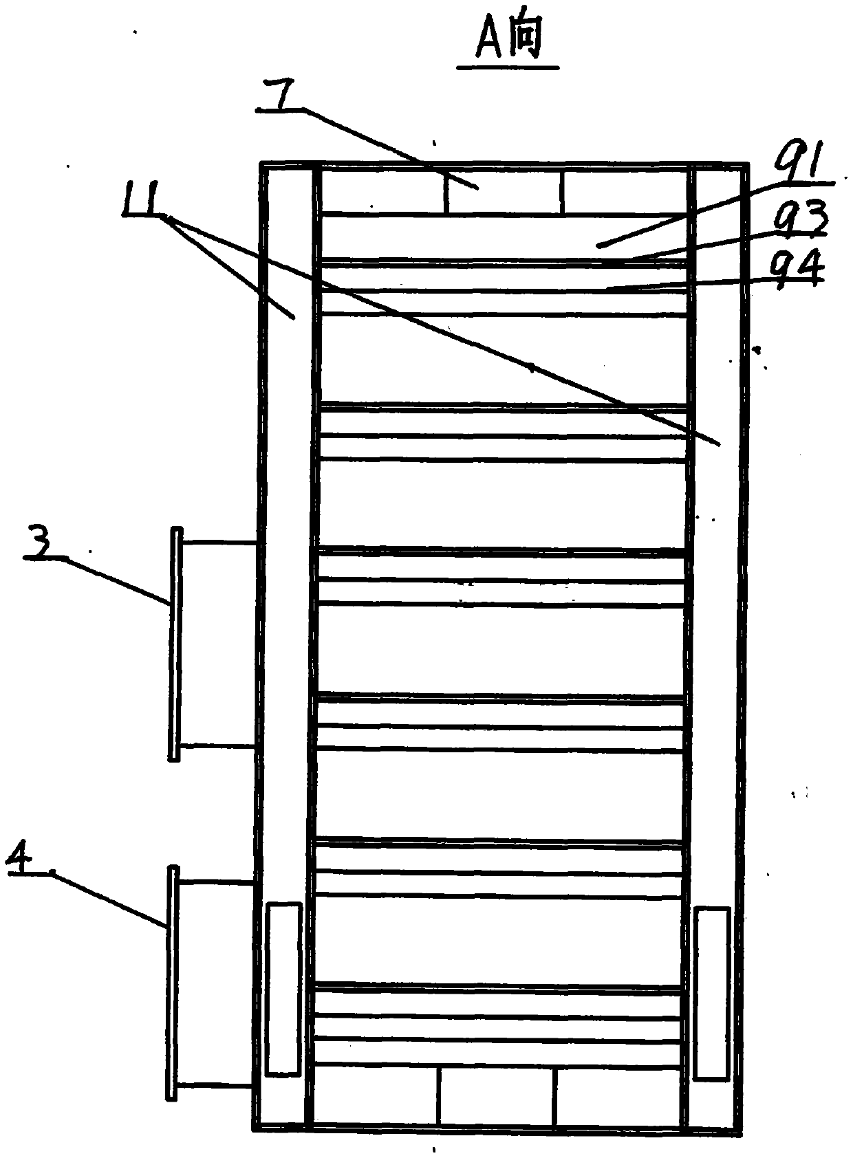 Countercurrent suspension type oven