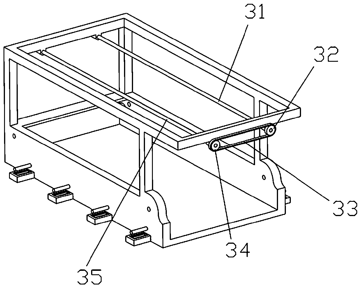 Adjustable stable transportation frame facilitating transportation of ring pieces