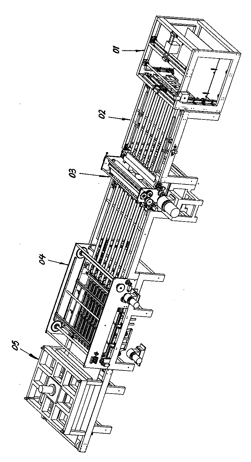 Honeycomb ground paper production line device