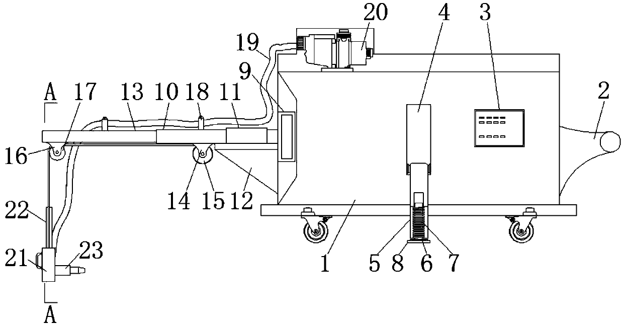 Convenient-to-use high-rise fire extinguishing device installed on roof