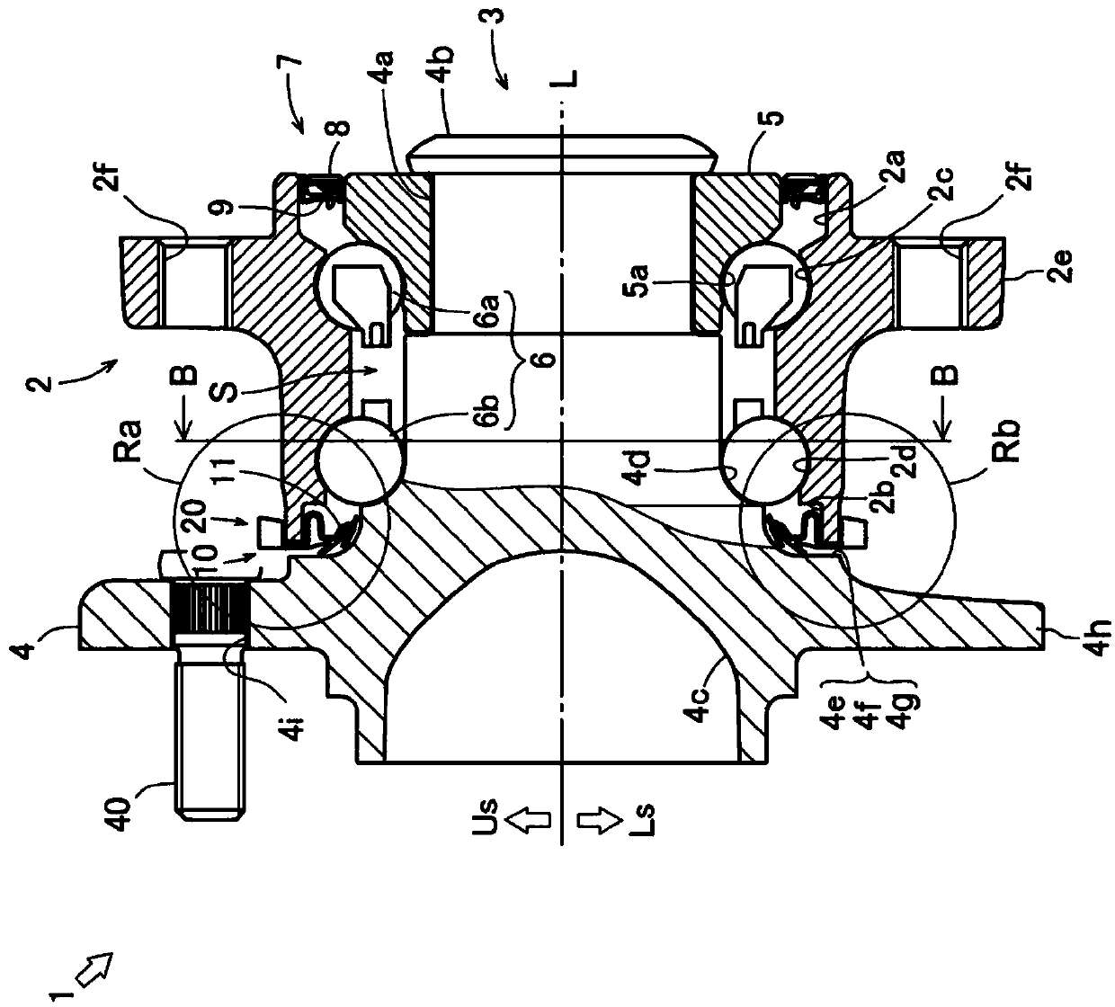 Bearing device for vehicle wheel