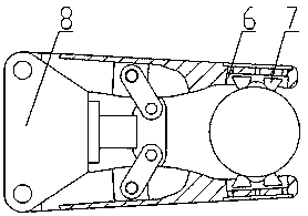 Clamping forceps with swingable jaws