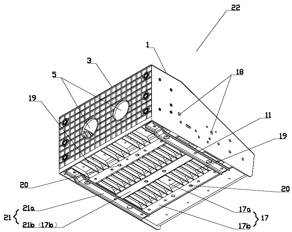 Heat-resistant battery bracket, machining die and preparation method thereof