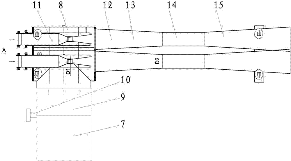 A vacuum pumping system and method for a ramjet vacuum chamber