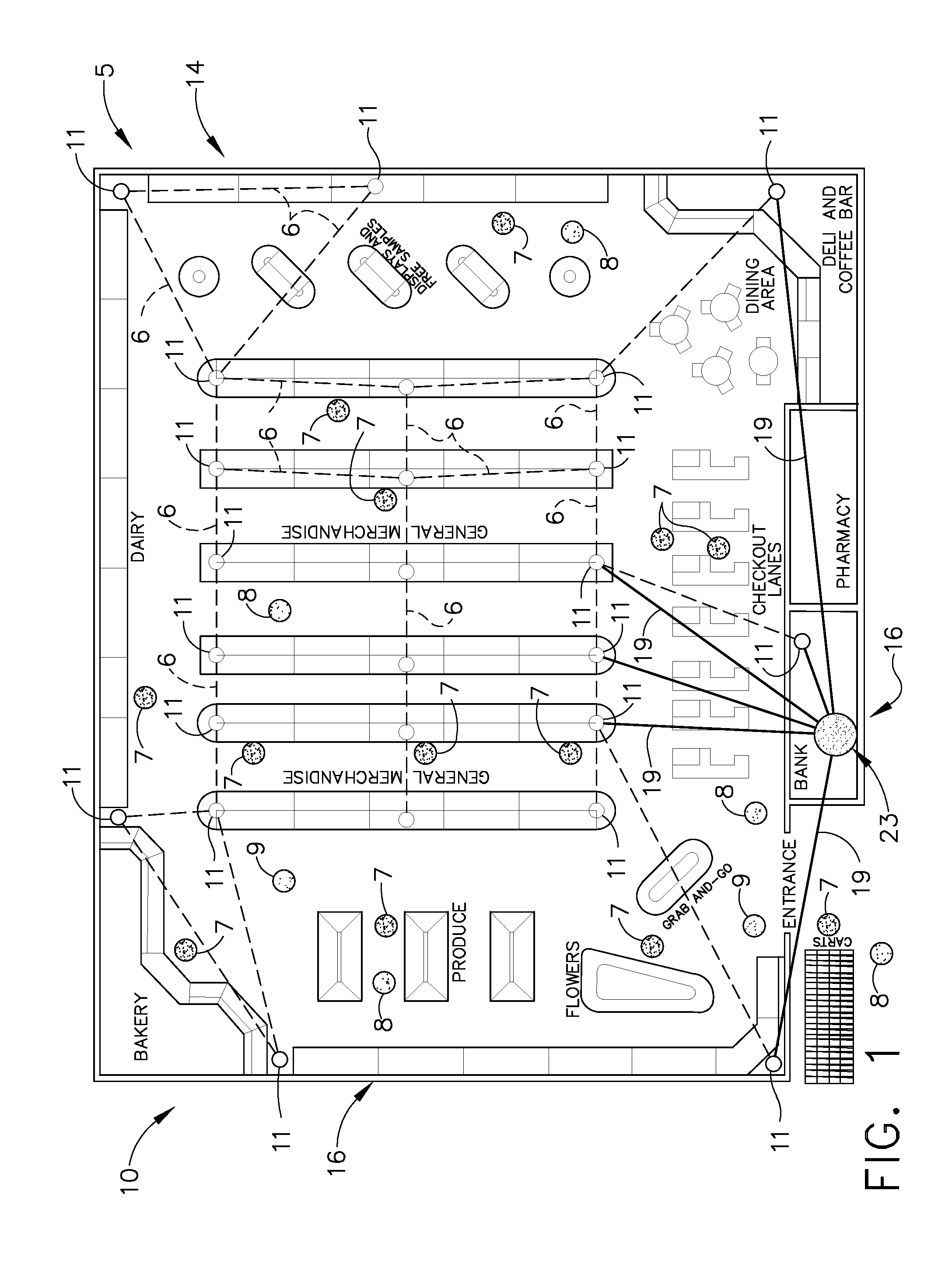 Method of tracking the real time location of shoppers, associates, managers and vendors through a communication multi-network within a store