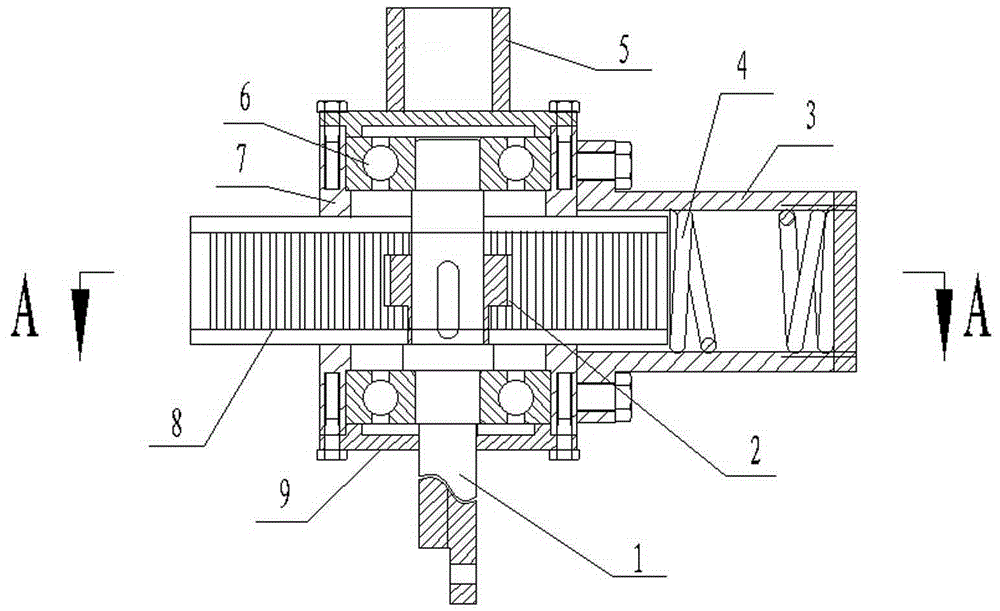 Automatic rotating device for spray-coating outer wall of bell end of nodular cast iron pipe