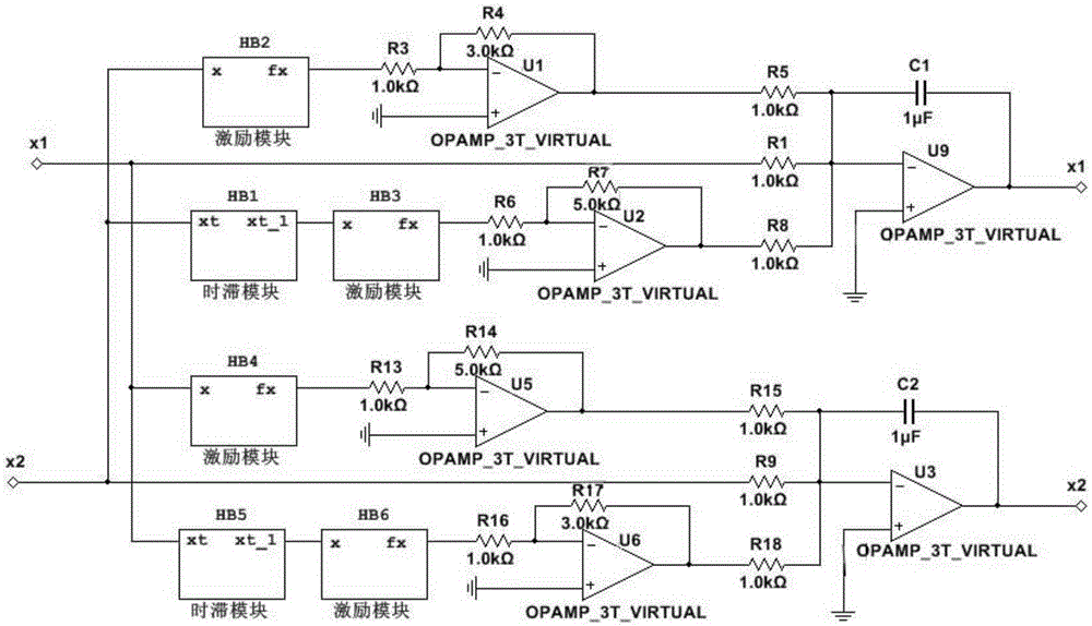 Time-lag neural network hyperchaos circuit