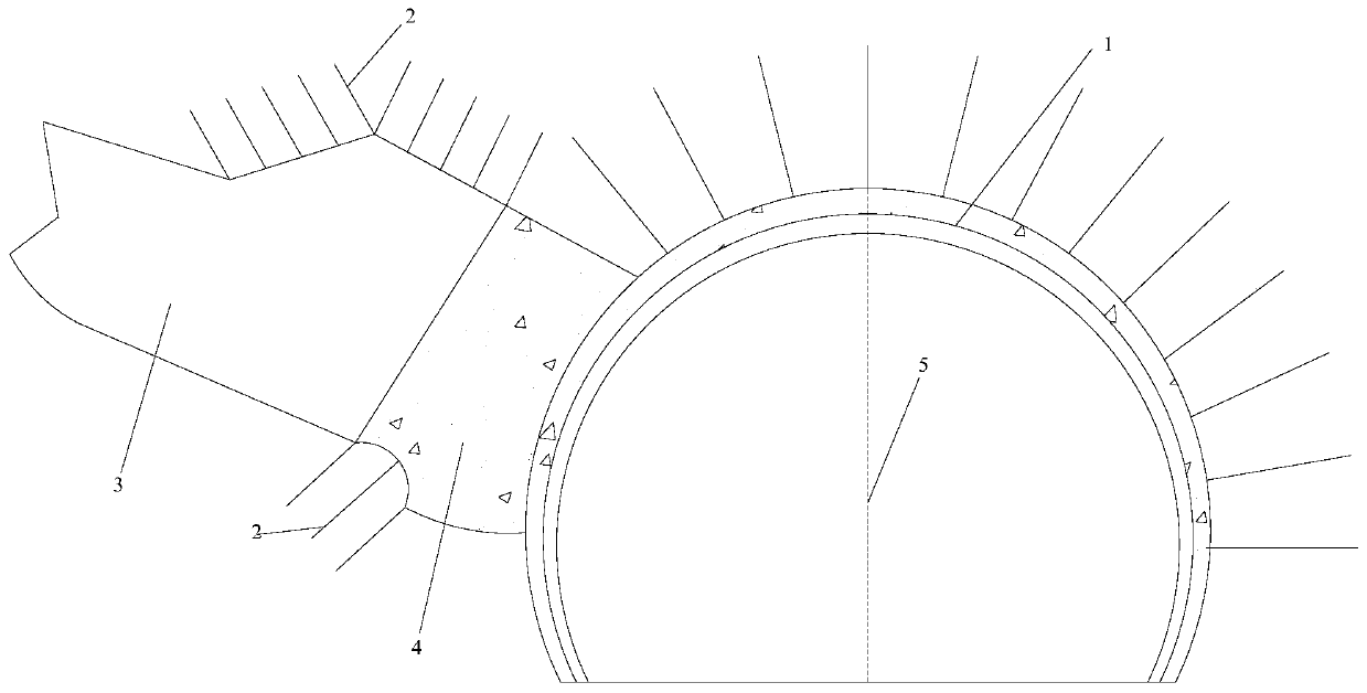 Construction method of tunnel in karst section of soft surrounding rock