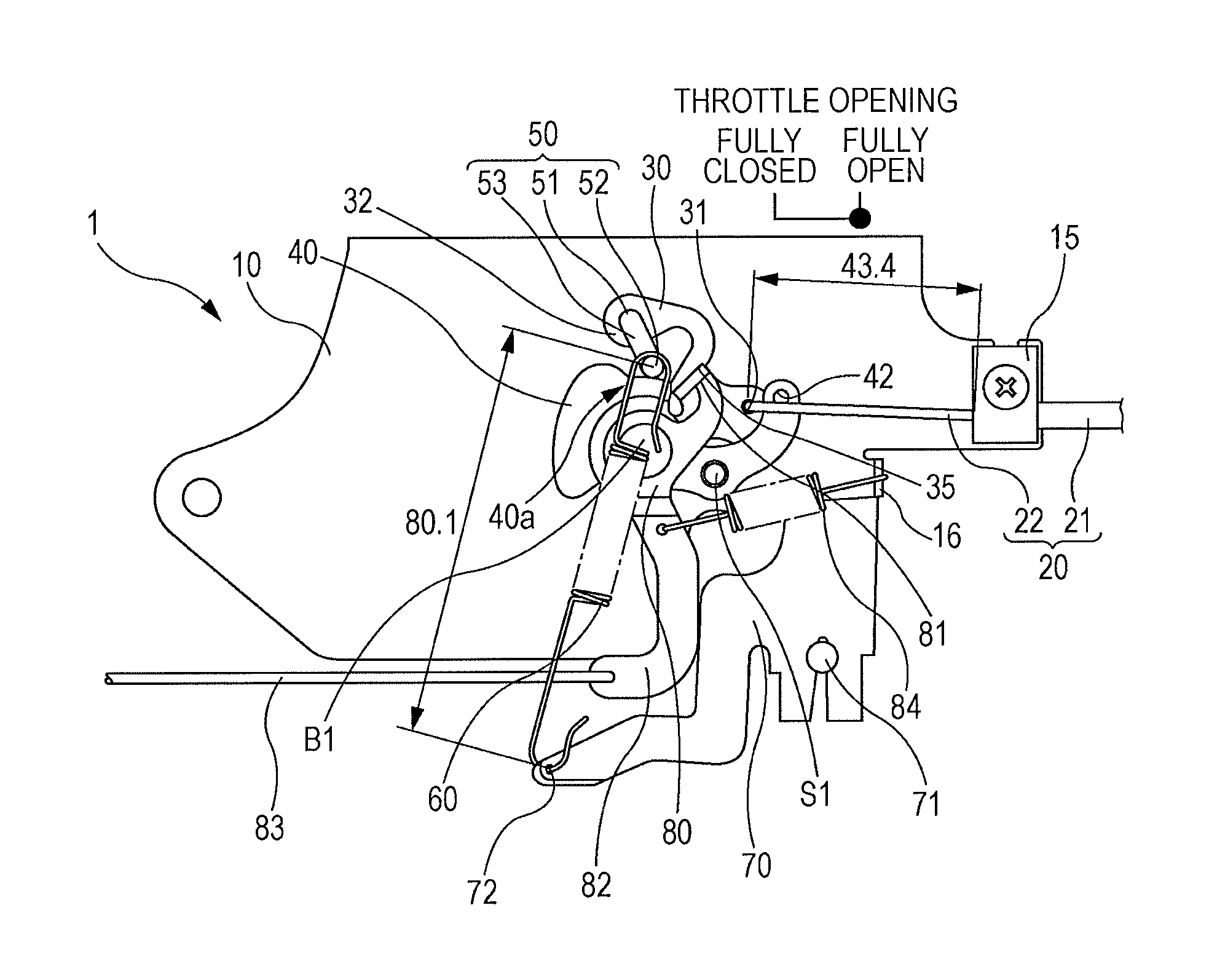 Operation device for engine