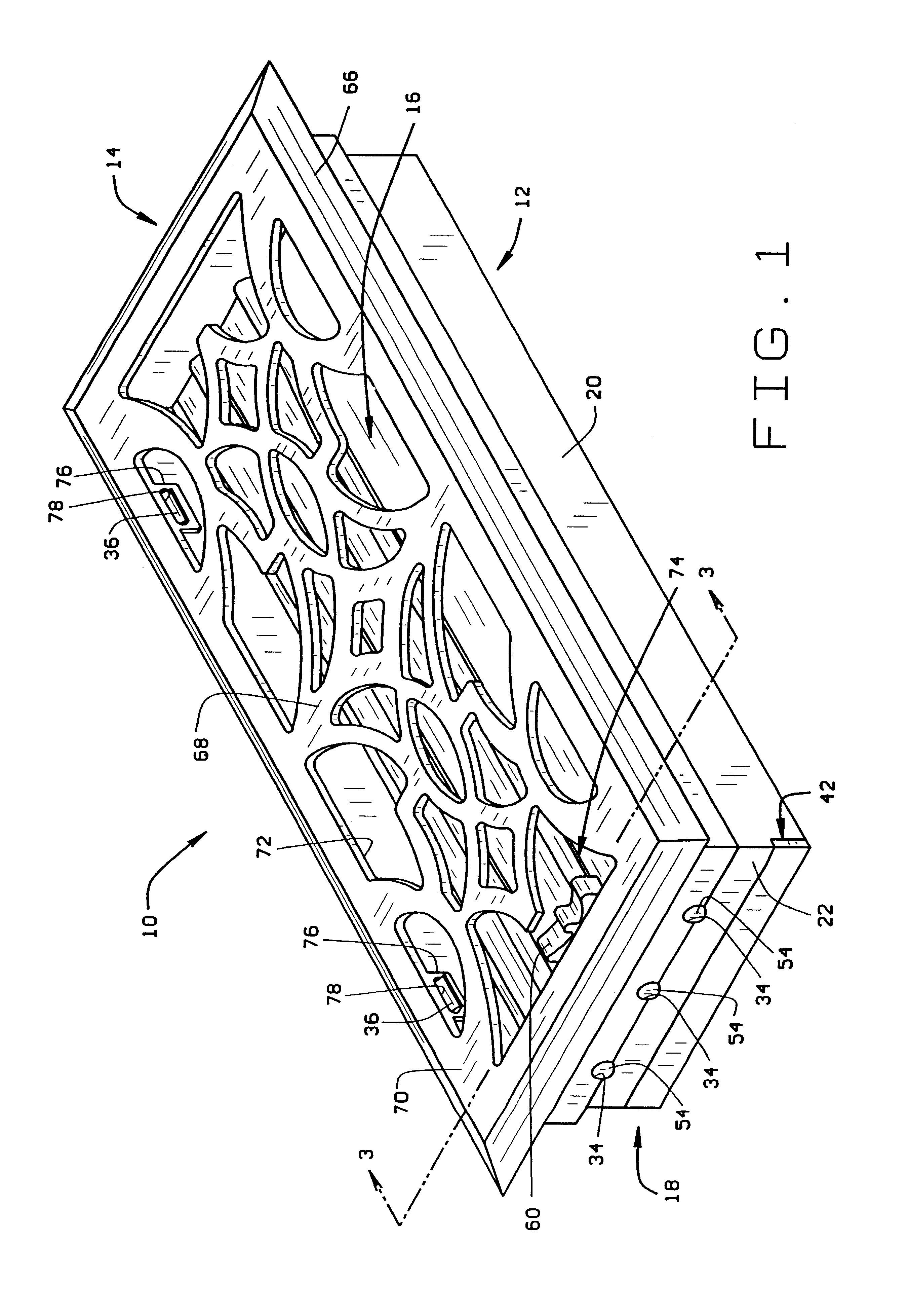 Register assembly for covering an air duct opening