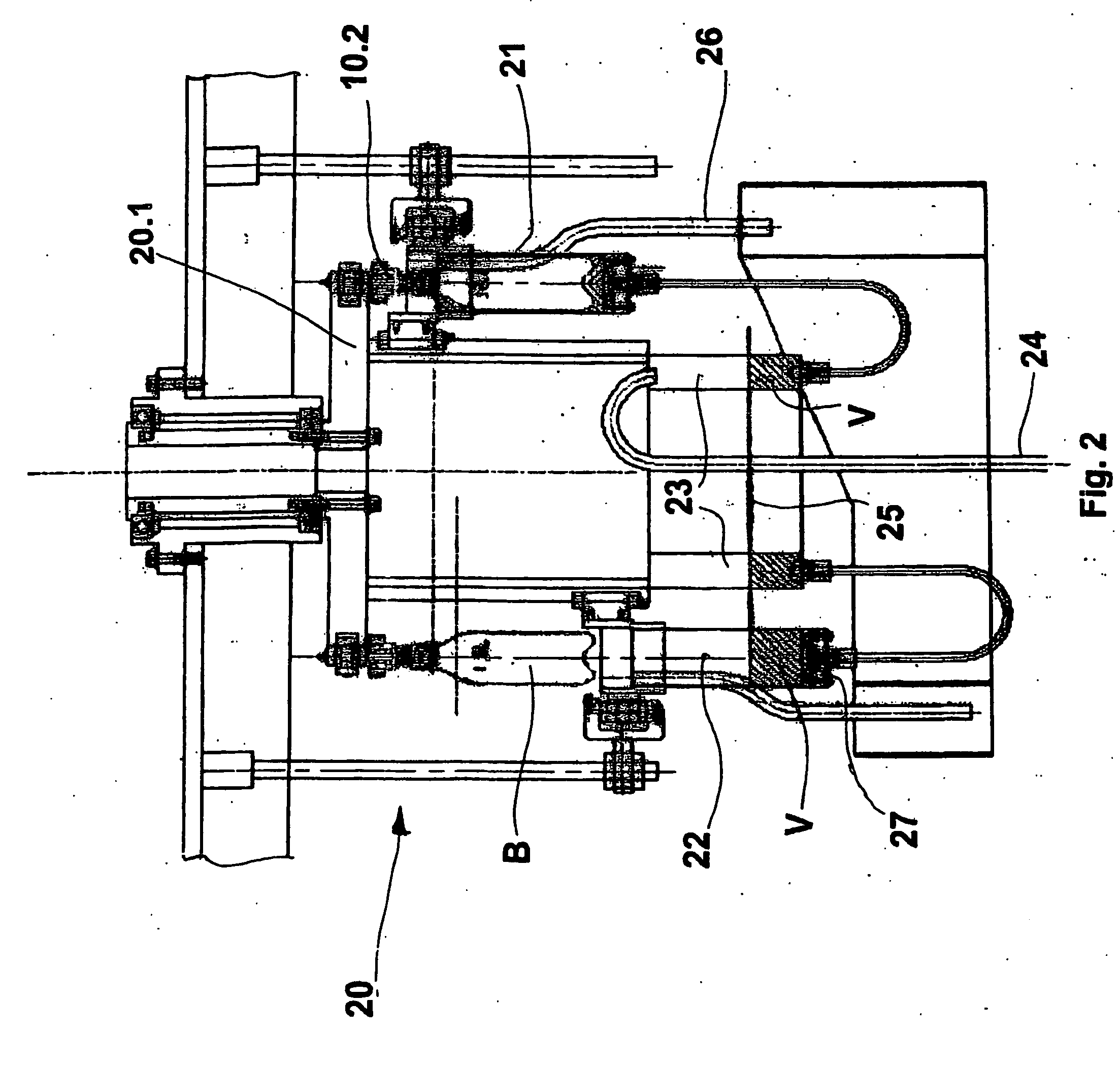 Process and coating plant of containers