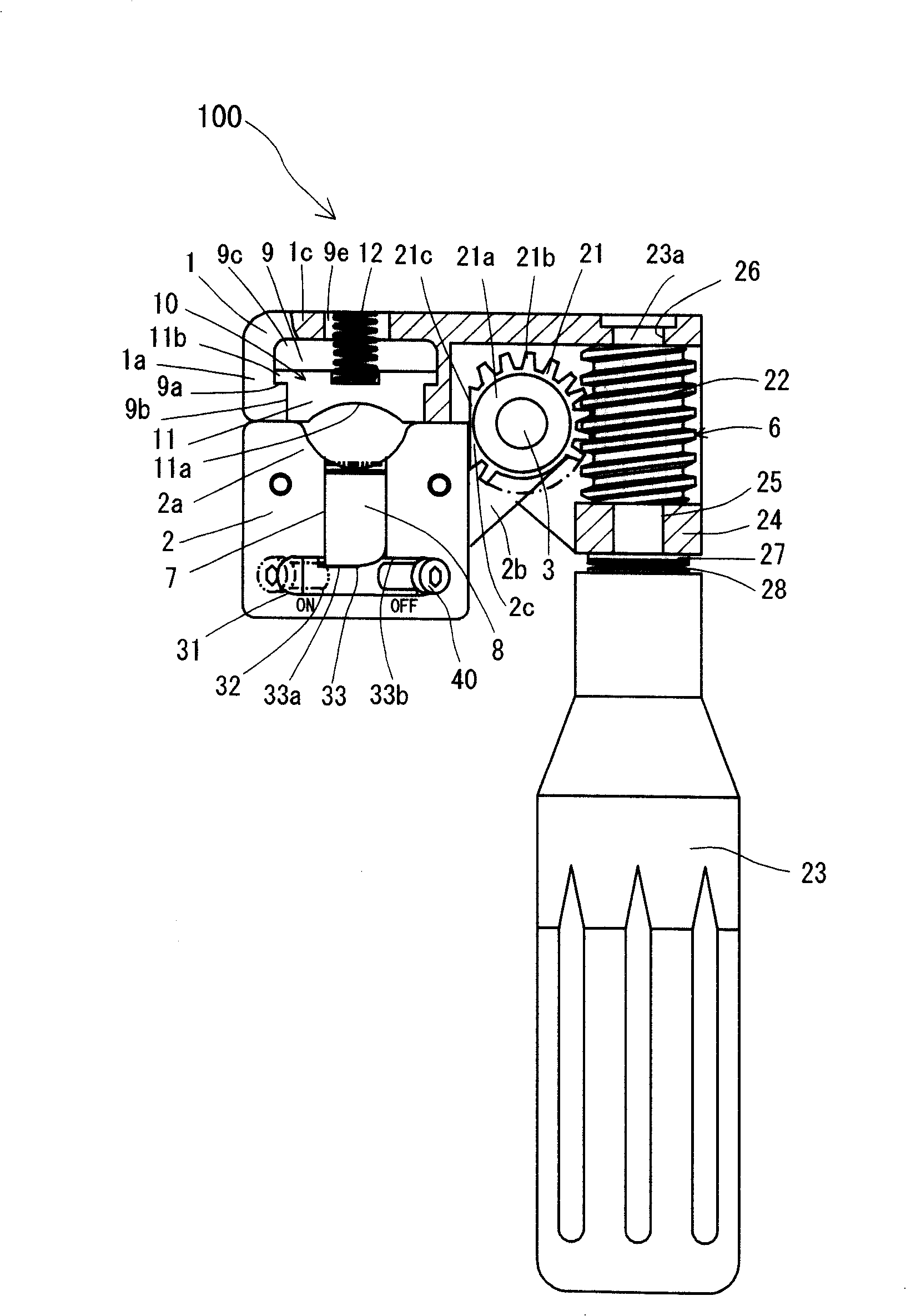 Covering stripping device for covered electric cable