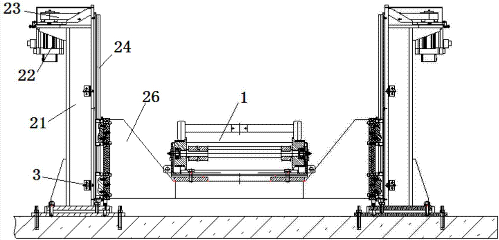 Servo lifting roller machine