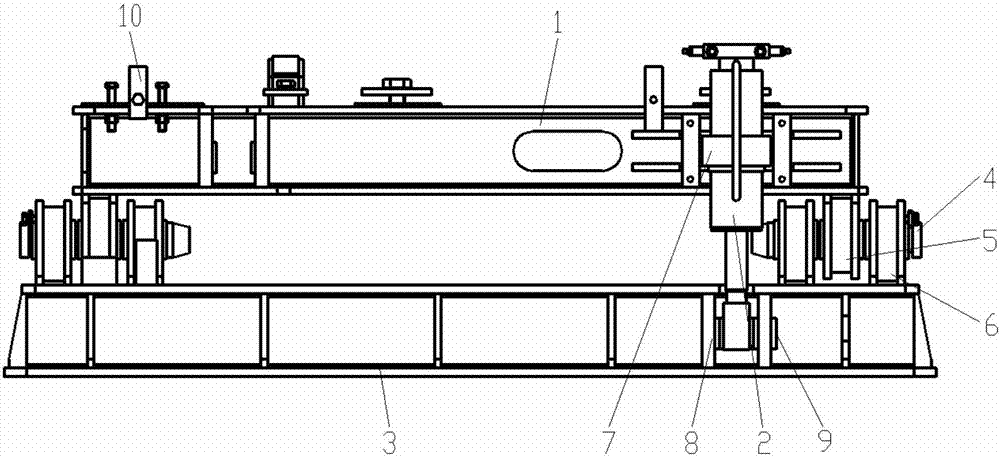 Test table capable of simulating lifting rotation operation platform in outer rail ultrahigh working condition of track